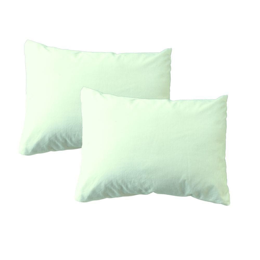 Par De Fronhas 50x70cm Percal 180 Fios 100% Algodão Padrão Hotel Verde