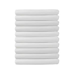 Kit 10 Lençol Clinica Hospital Hotel Algodão Percal Branco