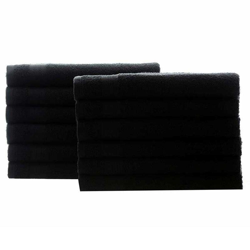 Toalhas Rosto Lmpeter Profissional 48X75Cm Preto 03 Unidades