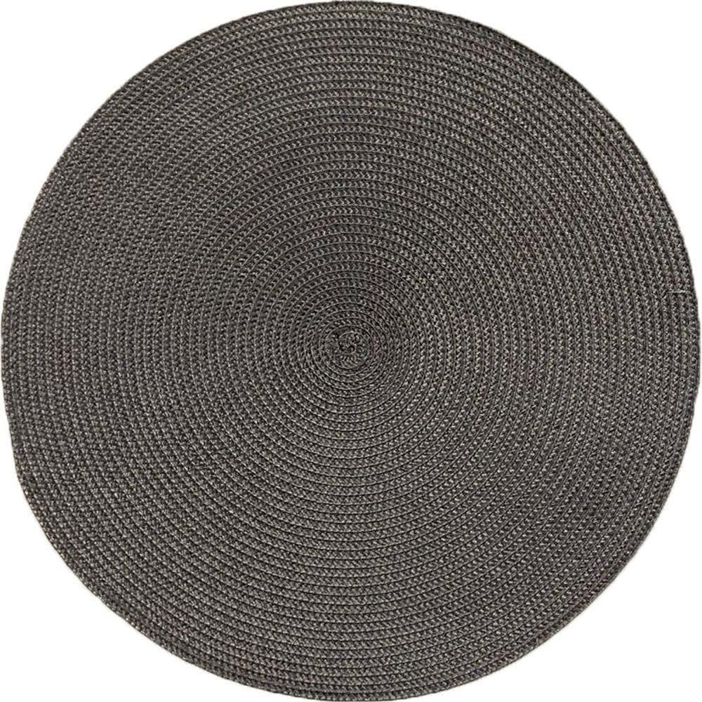 Kit 4 Americano Requinte Liso Para Mesa Redondo 38cm Chumbo