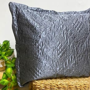 Porta Travesseiro Ultrassônico Dyuri 50cm X 70cm Preto Cetim