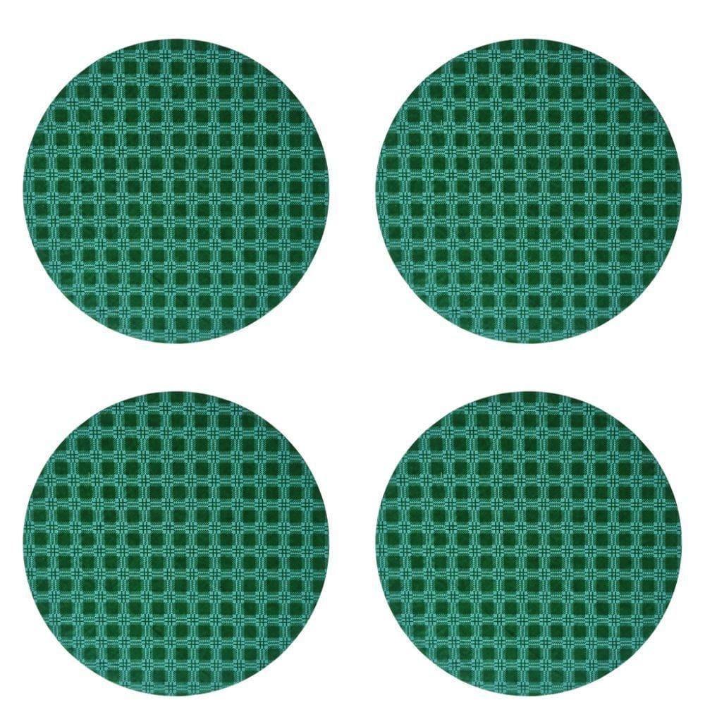 Kit 4 Sousplat Natalino Diametro 33cm Xadrez