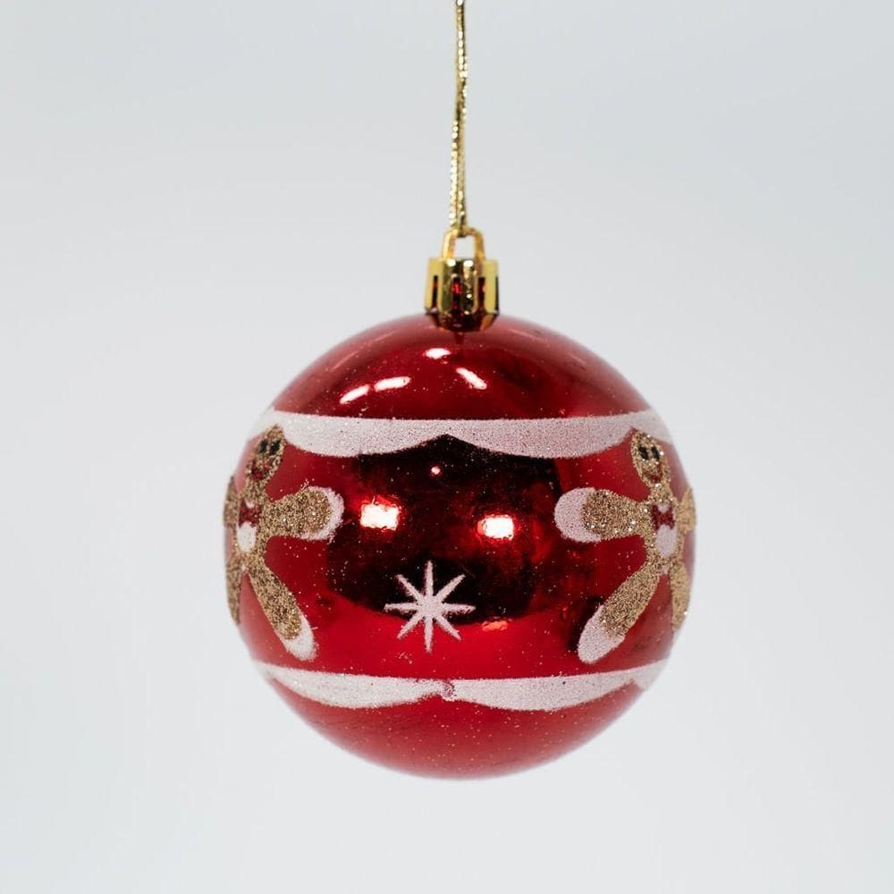 Kit 8 Bolas Enfeite Natalino árvore De Natal Branco Vermelho