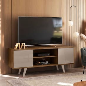 Rack Retro Para TV Até 50 Polegadas 136x54cm Lisboa Madetec