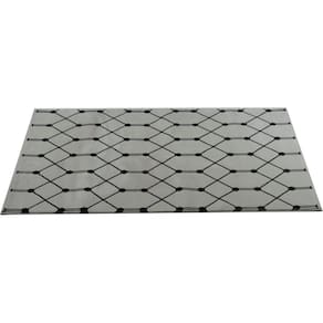 Tapete Grid 1,00x1,50m Scandinavia Geométrico Branco Preto
