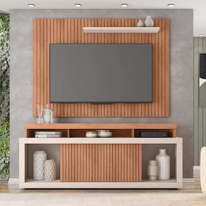 Rack com Painel para Tv até 70 Polegadas Valença Freijó/Off White
