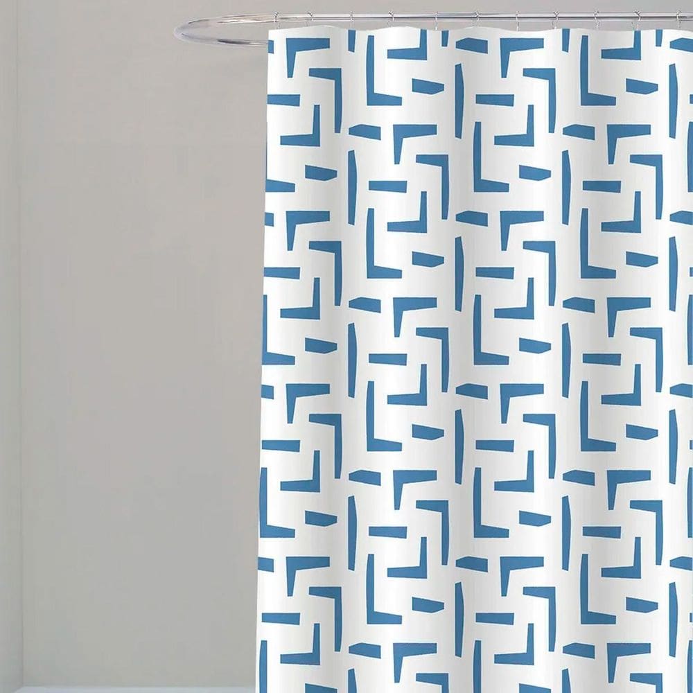 Cortina Box Banheiro Tecido Poliéster 198X180 Estampada Uzoo