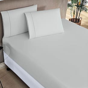 Jogo De Cama Elegance Solteiro 02 Peças - Cinza