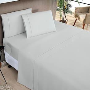 Jogo De Cama Elegance Queen 04 Peças - Cinza