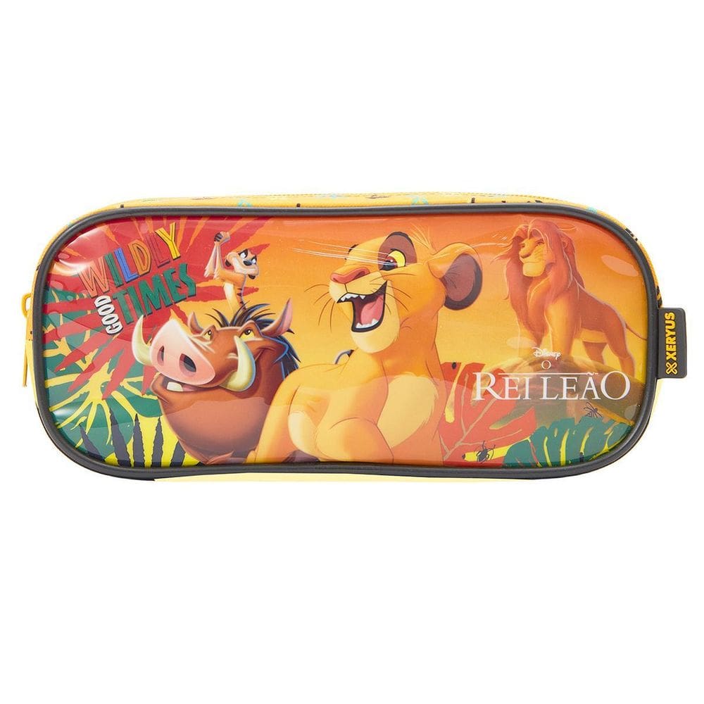 Estojo Escolar Rei Leão Infantil Disney Simba Pumba Timão