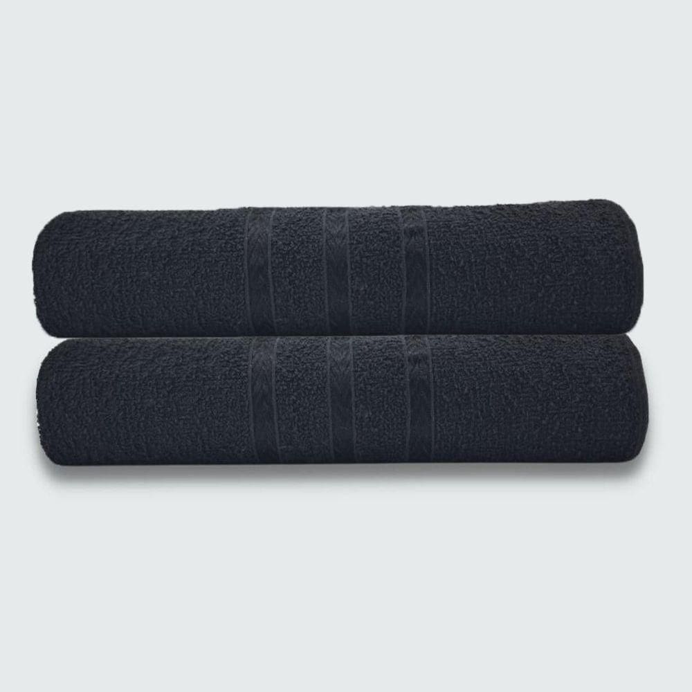 Toalhas P/ Secar Pet 2 Peças Beka 70x125 Cm 100% Algodão Preto