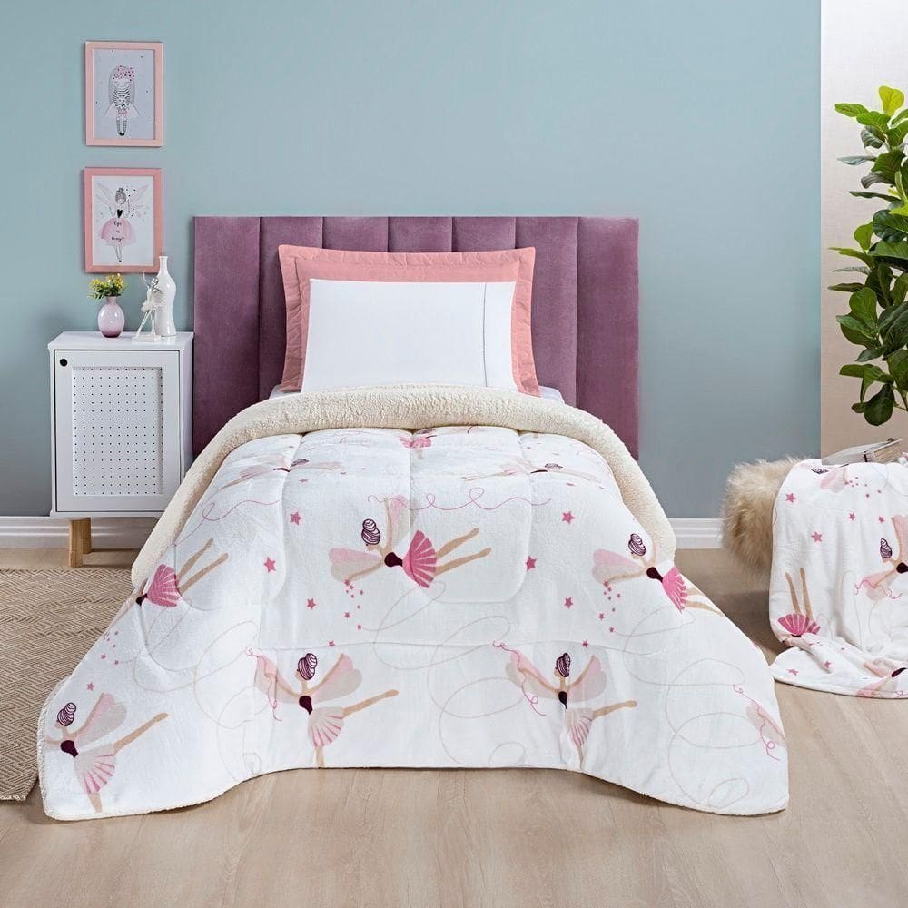 Coberdrom Bouti Kids Solteiro 01 Peça - Bailarina