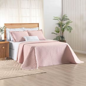 Cobre Leito Verity Queen 03 Peças - Rosa