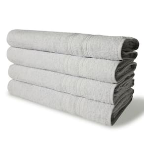 Kit Com 4 Toalhas De Banho 430g/m² Grande Grossa 80x150cm Itália Soft - Branco