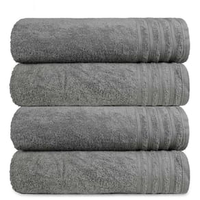 Kit 4 Toalha De Rosto Grande Fio Penteado 100% Algodão - Twist - Chumbo