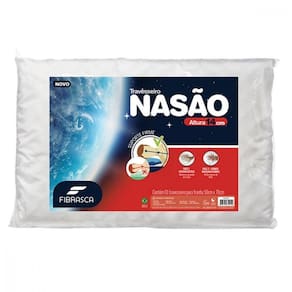 Travesseiro Nasão Visco Elástico 50x70x14 Fibrasca Branco