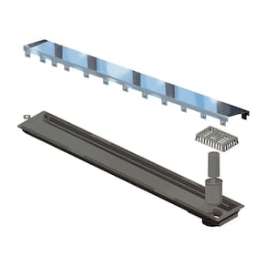 Ralo Linear Novii Sifonado 4238 75cm Saída Na Extremidade Com Tampa Inox Polida 4238