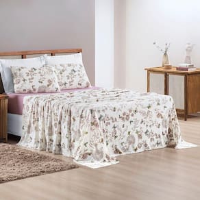Jogo De Cama Malha Casal Quality 04 Peças - Butterfly