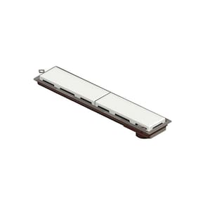 Ralo Linear Novii Sifonado 4224 50cm Saída Na Extremidade Com Tampa Branca 4224