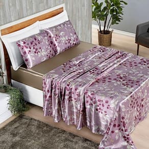 Jogo De Cama Alya Casal Padrão 04 Peças - Rosa Esplendor