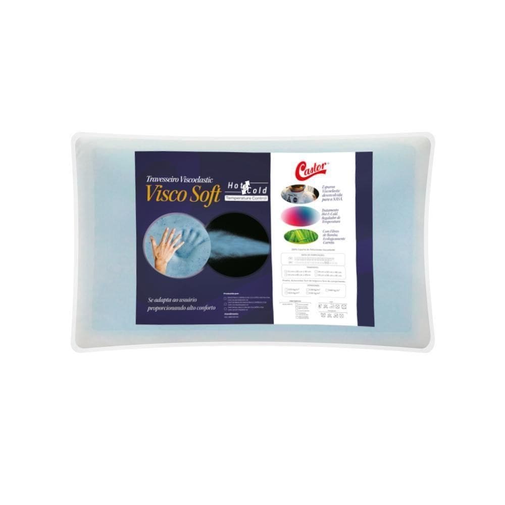 Travesseiro Castor Visco Soft New Hot & Cold 40x60x11cm