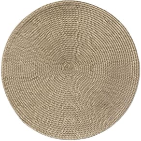 Americano Requinte Liso Para Mesa Redondo 38cm Palha