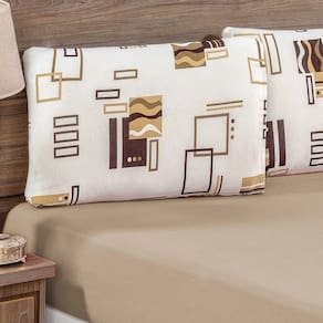 Jogo De Cama Malha Casal Quality 03 Peças Avelã