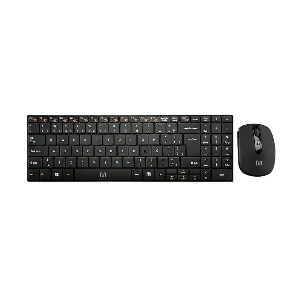 Teclado+Mouse sem Fio CS900 Compacto TC202 Preto, ABNT2