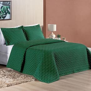 Cobre Leito 200 Fios King Ravena 03 Peças - Esmeralda