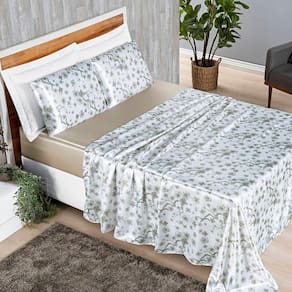 Jogo De Cama Alya Casal Padrão 04 Peças Marfim