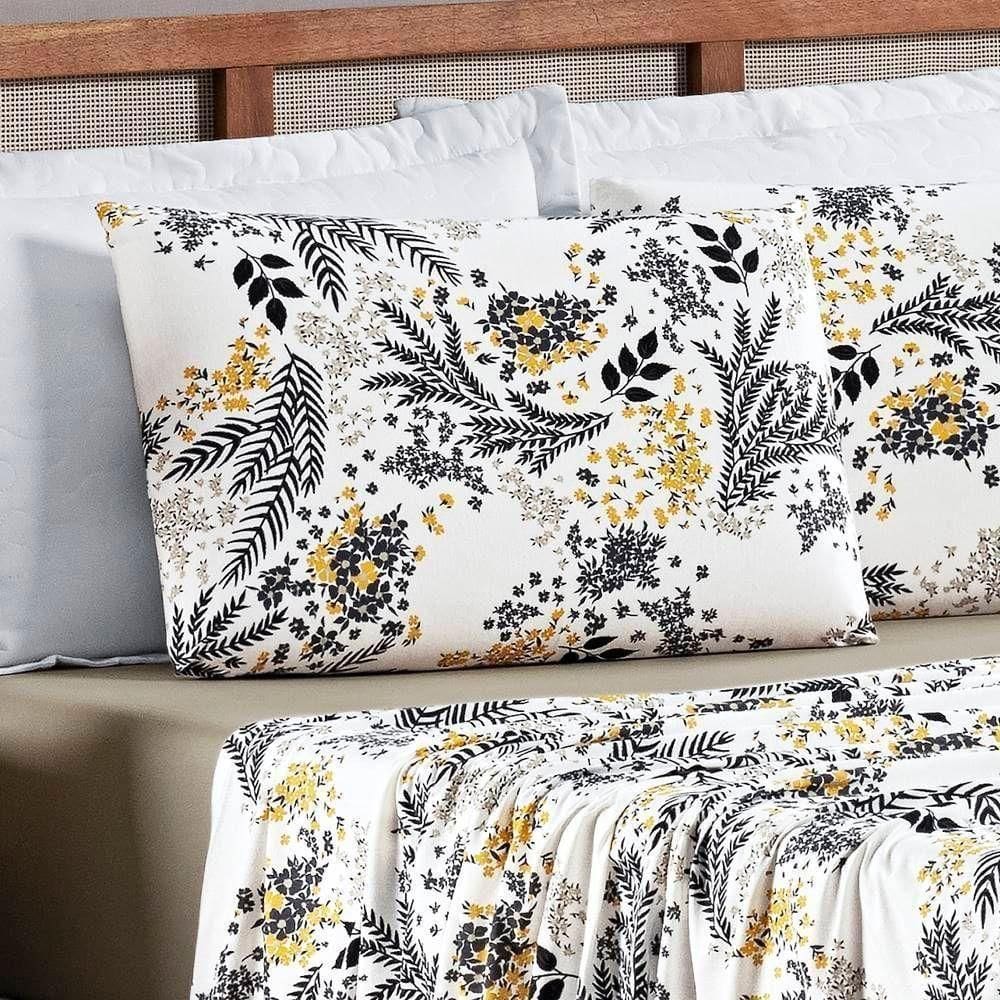 Jogo De Cama Malha King Quality 04 Peças Blossom