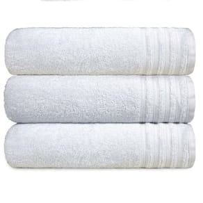 Kit 3 Toalha Gigante Banhão Fio Penteado 100% Algodão Twist - Branco