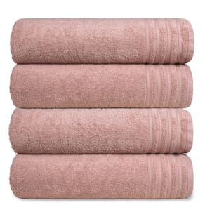 Kit 4 Toalha De Rosto Grande Fio Penteado 100% Algodão - Twist - Rosa