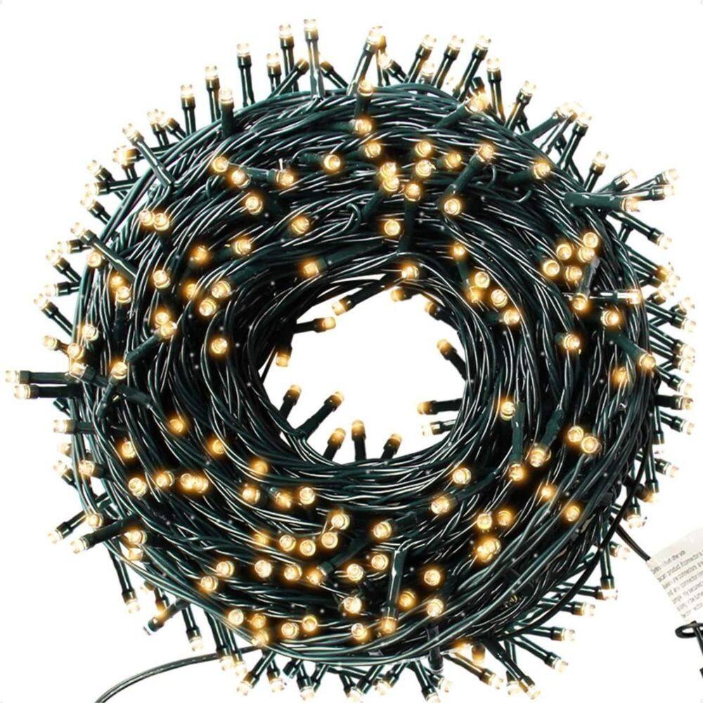 5 Cordão Luminoso Led Pisca Pisca 8 Funções 200 Leds