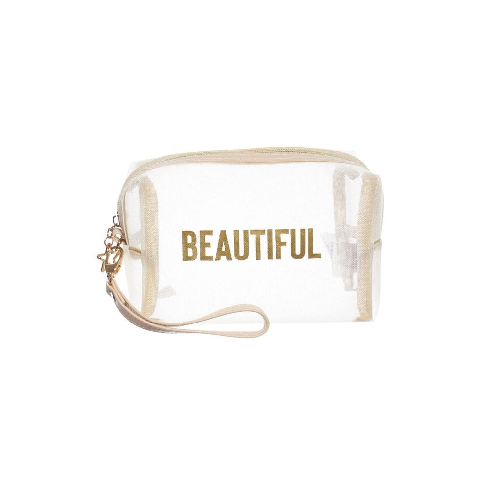Necessaire Qualis Transparente Pequena Ns2309 - Branco