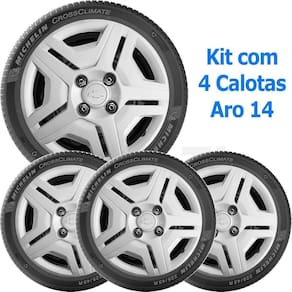 4X Calota Gm Onix Prisma Aro 14 Emblema 194Cb