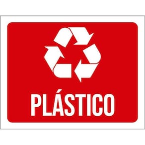 Placa Sinalização Reciclagem Plástico 36X46