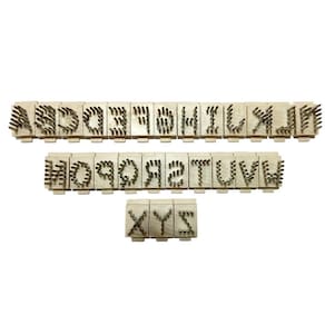 Jogo Letras Tatuador Stone 4 Posições 10Mm