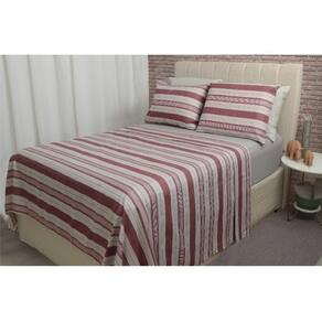 Jogo Cama Duplo Casal 4 Peças 140 Fios 250X220Cm Loretto