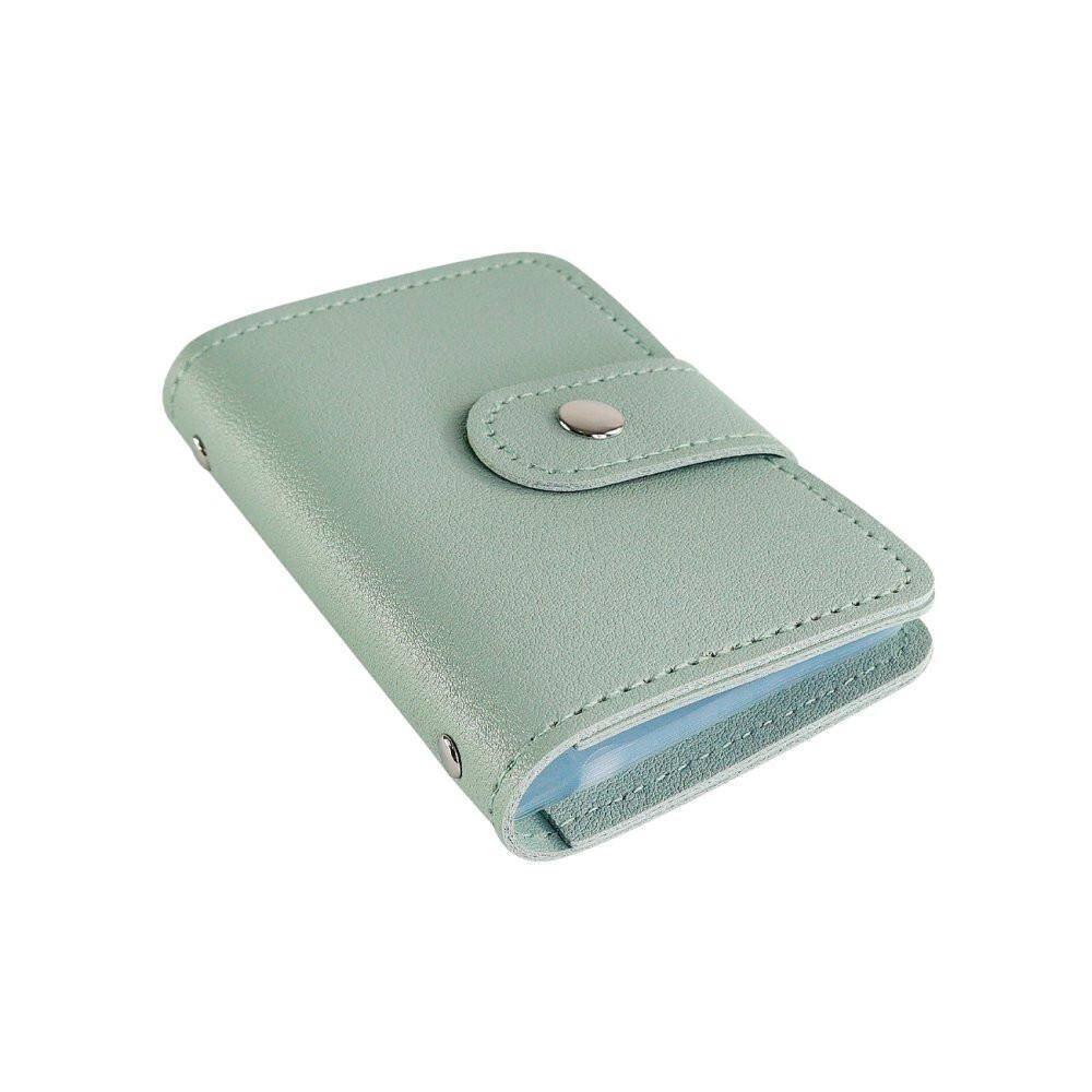 Porta Cartões Verde Sintético De Alta Qualidade