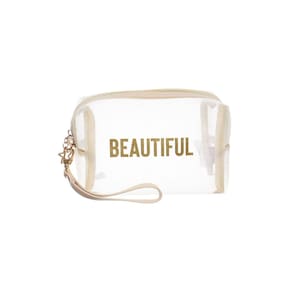 Necessaire Qualis Transparente Pequena Ns2309 - Branco