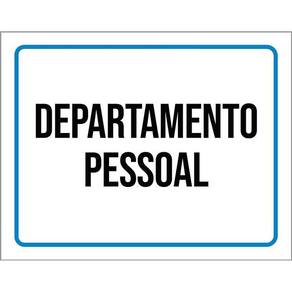 Placa Ambiente Sinalização Setor Departamento Pessoal 36X46