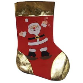 Meia Do Papai Noel Natal 32Cm Vermelho Decoração Natalina