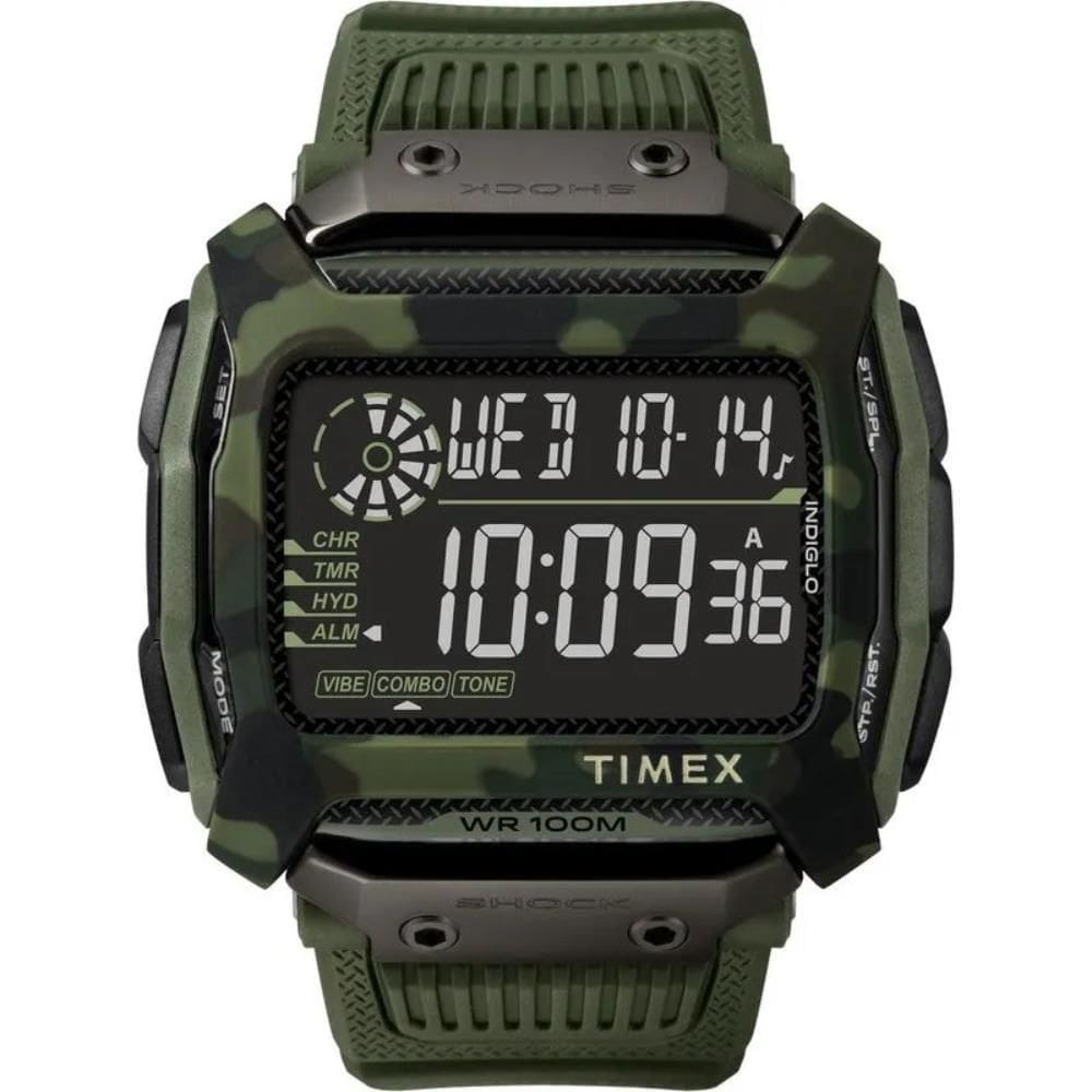 Relógio Timex Masculino Ref: Tw5M20400 Shock Digital Verde