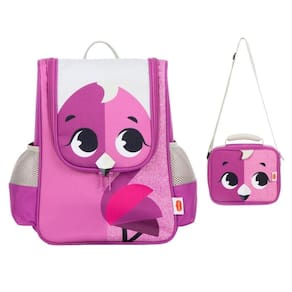 Kit Mochila Com Lancheira Tiny Love Infantil Safari Flamingo