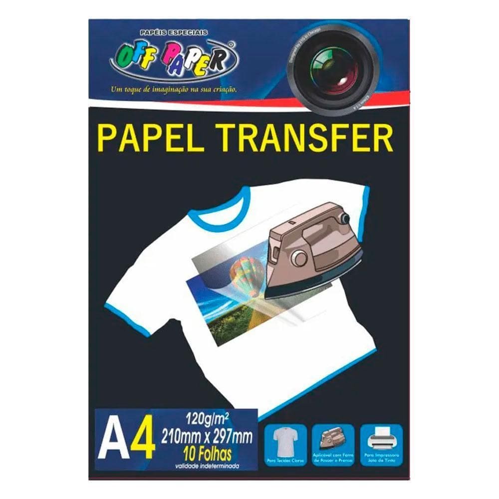 Folhas De Papel Transfer A4 Para Tecidos Claros Off Paper