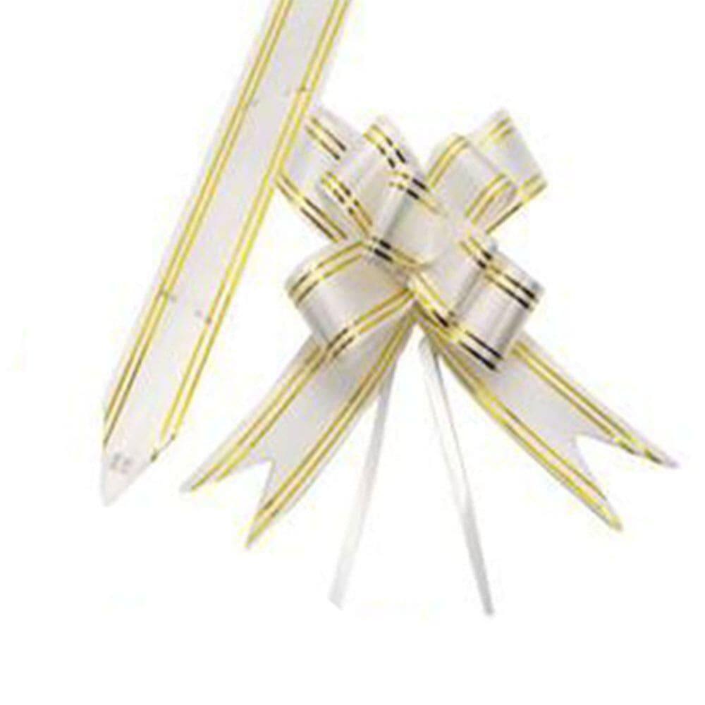 Laço Fácil Presente Fita Gravata 2,7 X 47 Cm 10 Peças Branco