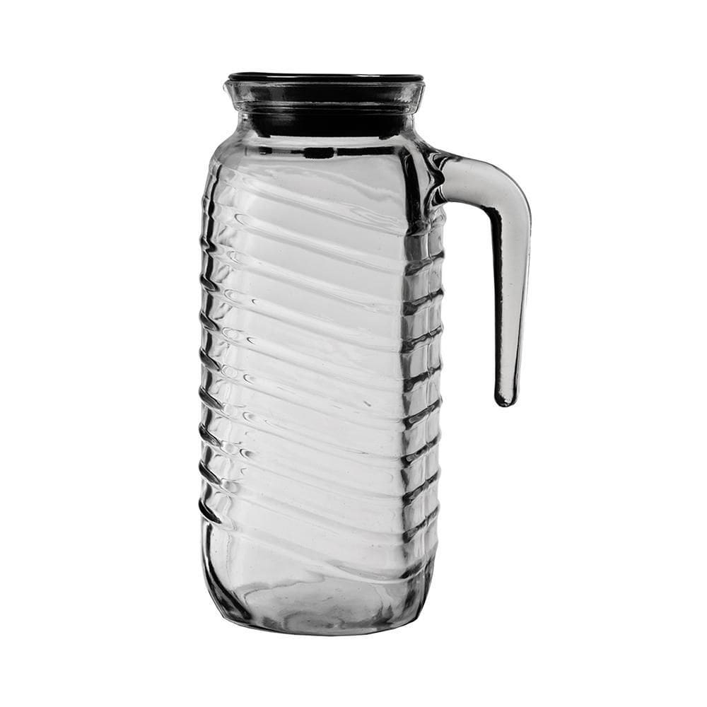 Jarra Vidro Banding Com Tampa Água Suco Restaurante 1250Ml