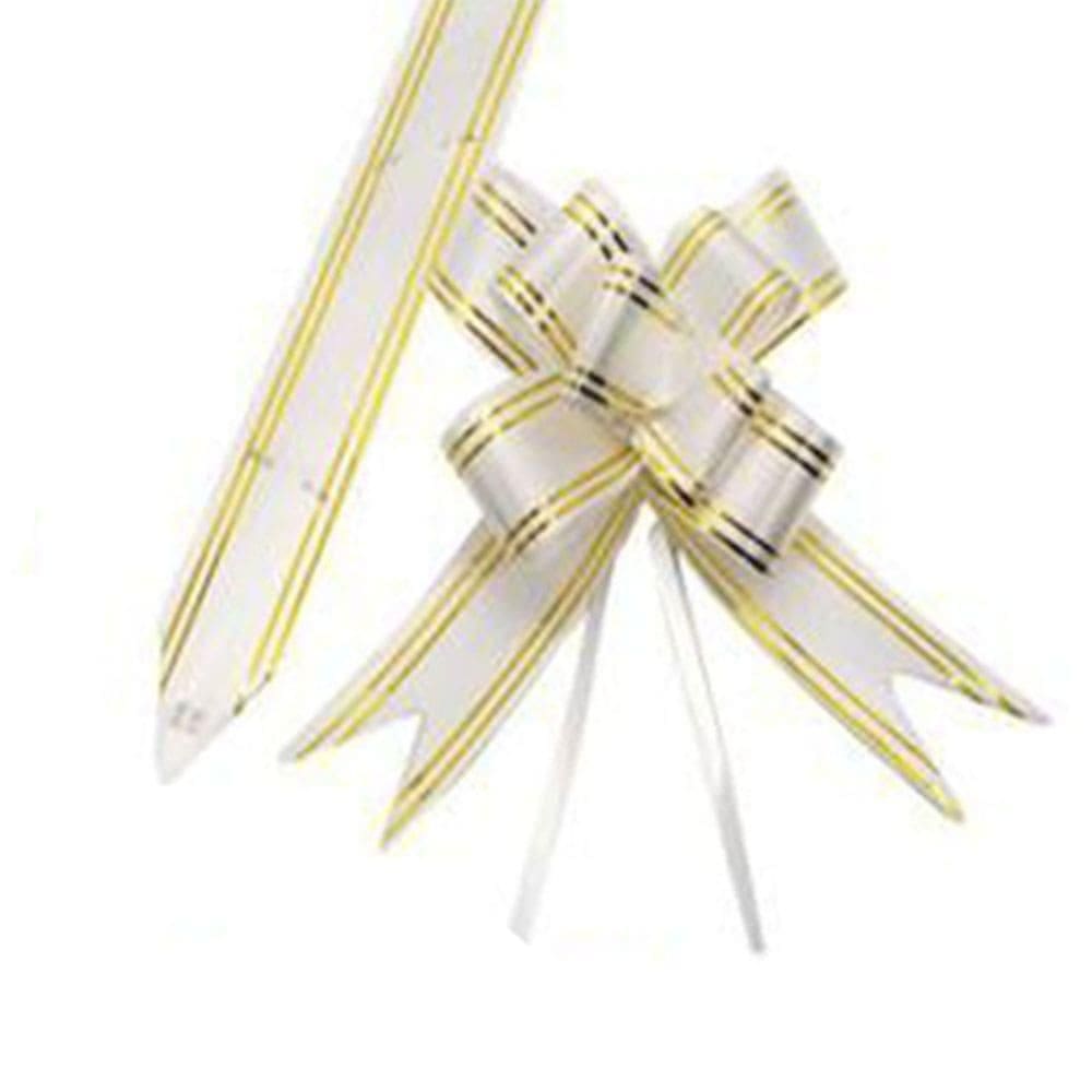 Laço Fácil Presente Fita Gravata 2,7 X 47 Cm 10 Peças Branco