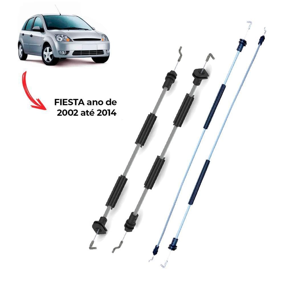Kit Cabos Abertura Fechadura Porta Fiesta Dianteiro Traseiro